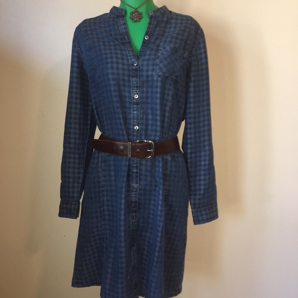 J. Jill Dresses & Skirts - 3/$15 SALE J. Jill Checkered Chambray Modest Dress